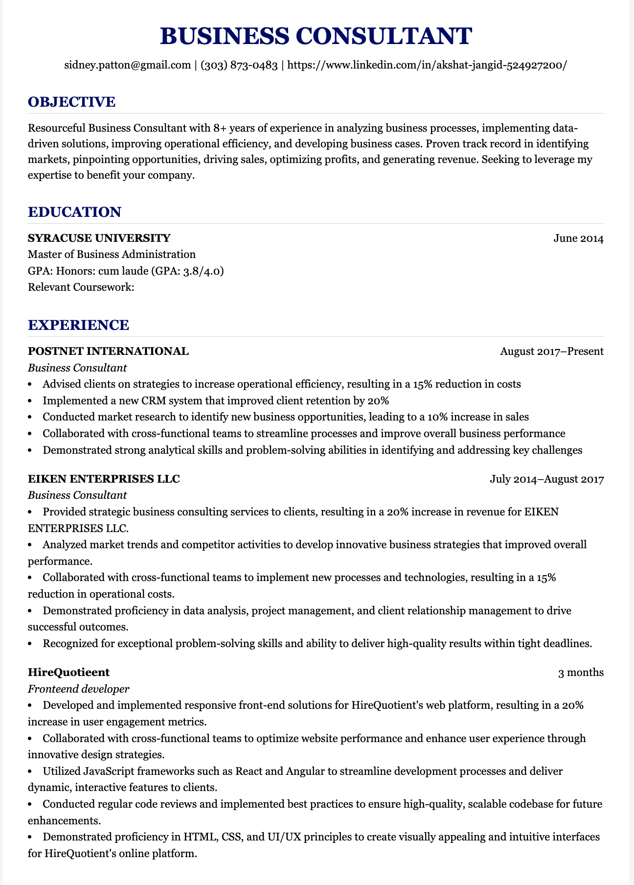 Business Consultant 2