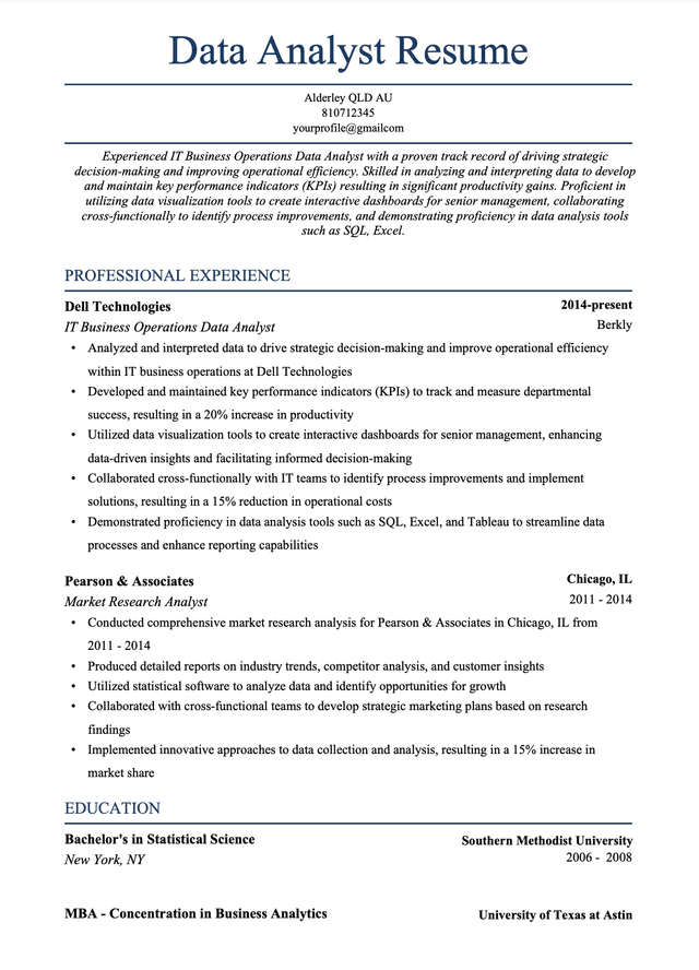 Data Analyst 1