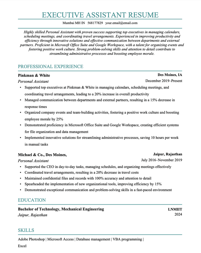 Executive Assistant 3